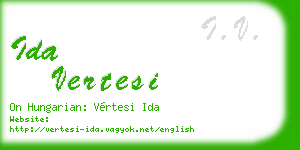 ida vertesi business card